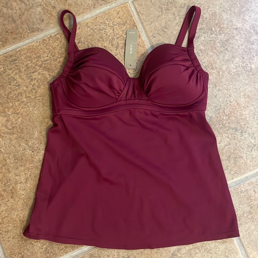 NWT J. Crew Ruched Tankini Top